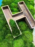 3d dřevěné písmena pro logo s provence mechu