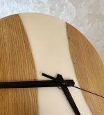 Masivní dřevěné hodiny s epoxidem průměr 23 cm