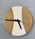 Masivní dřevěné hodiny s epoxidem průměr 23 cm