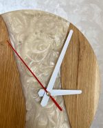 Masivní dřevěné hodiny s epoxidem průměr 23 cm