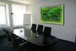 Mechový obraz mapa světa z plochý a kopečkový mech s podsvícením