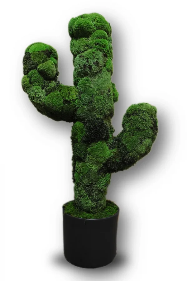 Umělý kaktus | Dekorativní Mechový Kaktus v květináči | Dekorační kaktus 120 cm