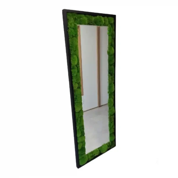 Mechové zrcadlo v dřevěném rámu