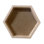 Dřevěný rám na mechový obraz – hexagon