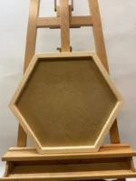 Dřevěný rám na mechový obraz - hexagon