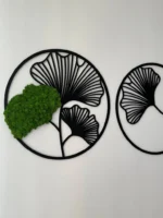 Obraz z mechu Ginkgo – sada 3 ks na stěnu