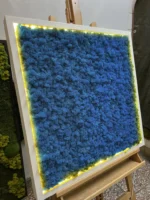 Obraz z mechu s islandským mechem a LED osvětlením