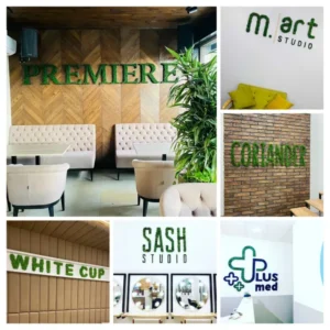 Mechová písmena a nápisy z mechu (Loga z mechu)