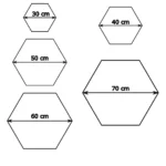 Šestiuhelníkové mechové hodiny Natur-Mix