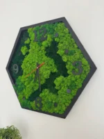 Šestiuhelníkové mechové hodiny Natur-Mix