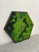 Šestiuhelníkové mechové hodiny Natur-Mix