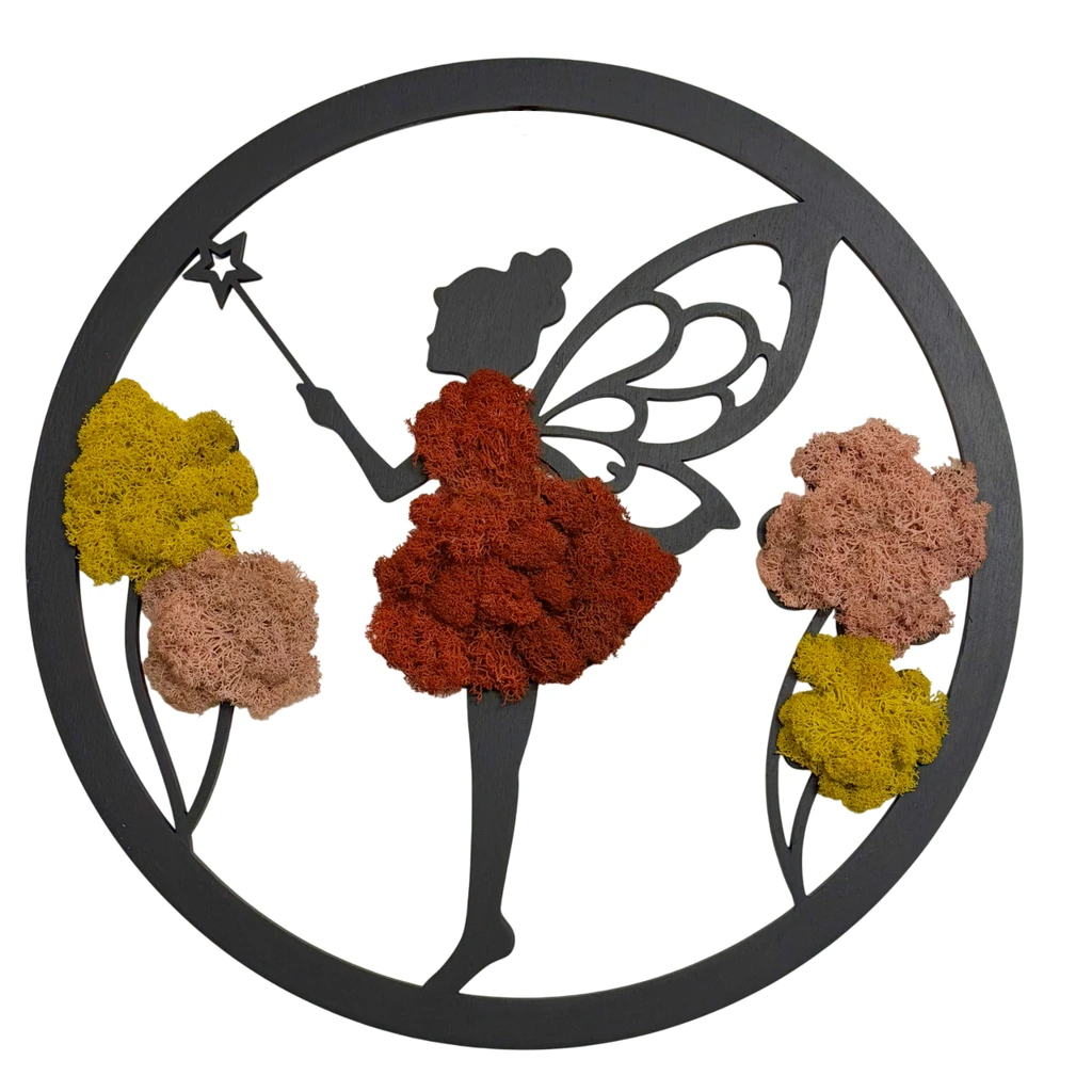 IMG_5465_result Obraz z mechu - Nástěnná dekorace "Magická víla"